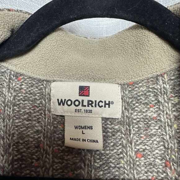 Woolrich Full Zip Sweater Vest Womens L Wool Stretch Outdoors Cozy Hiking Camp - Picture 4 of 10